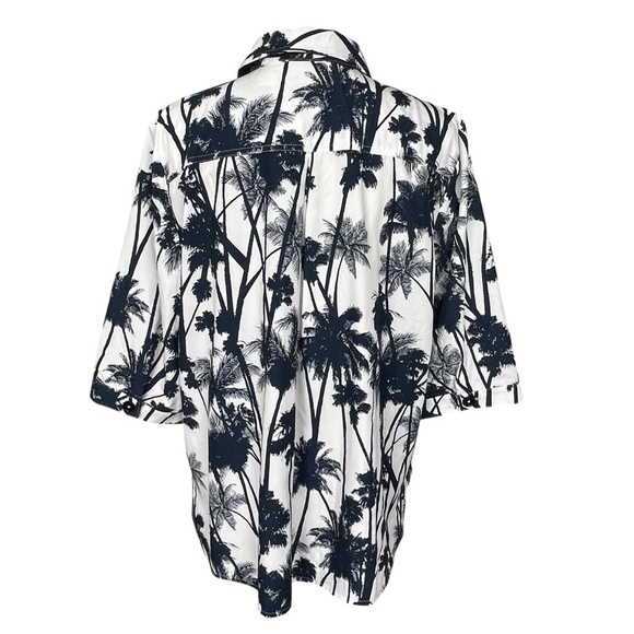 Chico’s Tropical Nights Utility Shirt Women’s Size 3 Regular Size 16 3/4 Sleeves - Picture 4 of 10